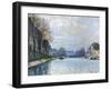 View of the Canal Saint-Martin, Paris, 1870-Alfred Sisley-Framed Giclee Print