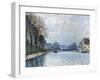 View of the Canal Saint-Martin, Paris, 1870-Alfred Sisley-Framed Giclee Print