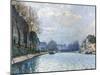 View of the Canal Saint-Martin, Paris, 1870-Alfred Sisley-Mounted Giclee Print