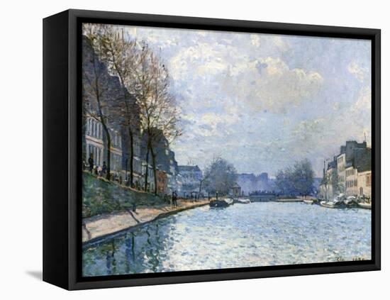 View of the Canal Saint-Martin, Paris, 1870-Alfred Sisley-Framed Stretched Canvas