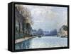 View of the Canal Saint-Martin, Paris, 1870-Alfred Sisley-Framed Stretched Canvas