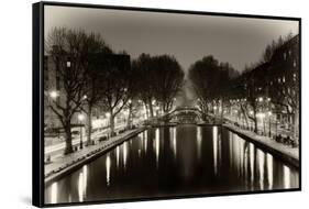 View of the Canal Saint-Martin - Paris - France-Philippe Hugonnard-Framed Stretched Canvas