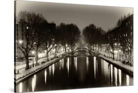 View of the Canal Saint-Martin - Paris - France-Philippe Hugonnard-Stretched Canvas