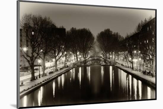 View of the Canal Saint-Martin - Paris - France-Philippe Hugonnard-Mounted Photographic Print