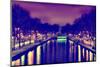 View of the Canal Saint-Martin - Paris - France-Philippe Hugonnard-Mounted Photographic Print