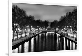 View of the Canal Saint-Martin - Paris - France-Philippe Hugonnard-Framed Photographic Print