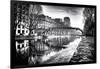 View of the Canal Saint-Martin - Winter -  Paris - France-Philippe Hugonnard-Framed Photographic Print