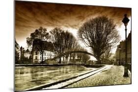 View of the Canal Saint-Martin - Winter -  Paris - France-Philippe Hugonnard-Mounted Photographic Print