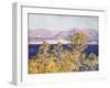 View of the Cap D'Antibes with the Mistral Blowing, 1888-Claude Monet-Framed Giclee Print