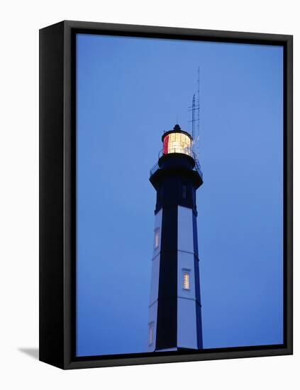 View of the Cape Henry Lighthouse, Virginia Beach, Virginia, USA-Walter Bibikow-Framed Stretched Canvas