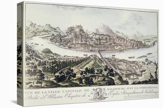 View of the Capital City and Fortress of Salzburg-Friedrich Gotthard Naumann-Stretched Canvas