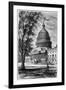 View of the Capitol, Washington Dc, USA, C1880-null-Framed Giclee Print