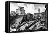 View of the Capitoline Hill, from the 'Views of Rome' Series, C.1760-Giovanni Battista Piranesi-Framed Stretched Canvas