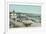 View of the Casino, Beach, and Pier - Santa Cruz, CA-Lantern Press-Framed Premium Giclee Print