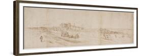 View of the Castello Bracciano, Near Rome with Coach and Figures-Jacques Callot-Framed Premium Giclee Print