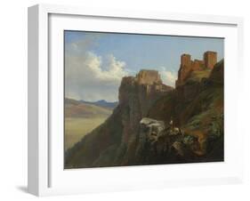 View of the Castello di San Giuliano, near Trapani, Sicily, c.1824-6-Louise Josephine Sarazin de Belmont-Framed Giclee Print