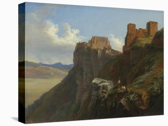 View of the Castello di San Giuliano, near Trapani, Sicily, c.1824-6-Louise Josephine Sarazin de Belmont-Stretched Canvas