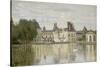 View of the Castle Fontainebleau-Jean-Baptiste-Camille Corot-Stretched Canvas