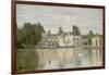 View of the Castle Fontainebleau-Jean-Baptiste-Camille Corot-Framed Giclee Print