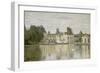 View of the Castle Fontainebleau-Jean-Baptiste-Camille Corot-Framed Giclee Print