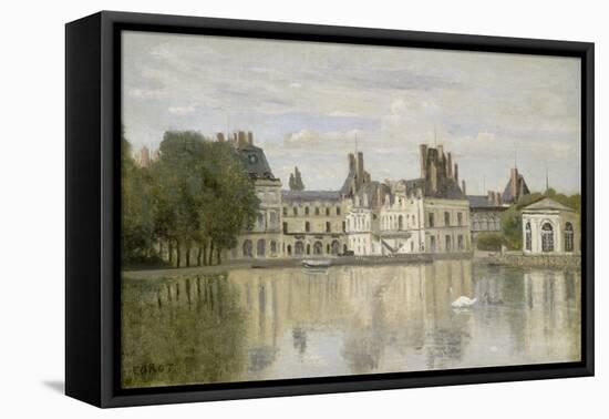 View of the Castle Fontainebleau-Jean-Baptiste-Camille Corot-Framed Stretched Canvas