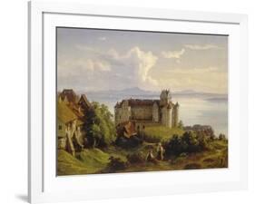 View of the Castle in Meersburg and the Lake Constance-Josef Moosbrugger-Framed Giclee Print