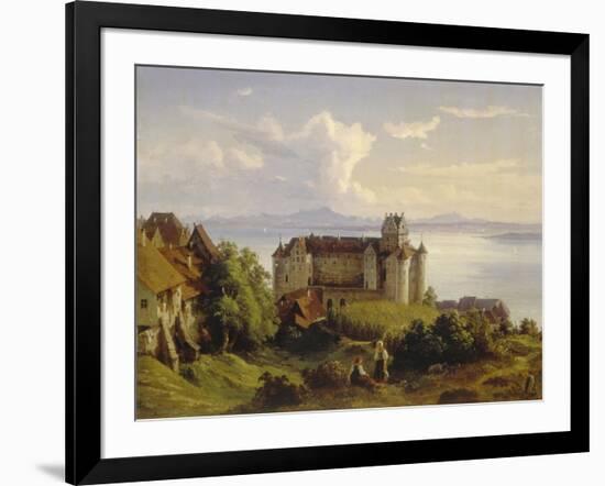 View of the Castle in Meersburg and the Lake Constance-Josef Moosbrugger-Framed Giclee Print