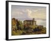 View of the Castle in Meersburg and the Lake Constance-Josef Moosbrugger-Framed Giclee Print