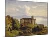 View of the Castle in Meersburg and the Lake Constance-Josef Moosbrugger-Mounted Giclee Print