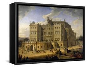View of the Castle of Rivoli, 1723-Giovanni Paolo Pannini-Framed Stretched Canvas