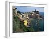 View of the Castle, Vernazza, Cinque Terre, Italian Riviera, Liguria, Italy-Sheila Terry-Framed Photographic Print