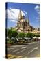 View of the Cathedral from Zocalo in Historic Center in Guadalajara, Jalisco, Mexico-elenathewise-Stretched Canvas