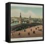 View of the Cathedral of Christ the Saviour and the Moscow Kremlin, Ca 1848-Philippe Benoist-Framed Stretched Canvas