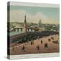 View of the Cathedral of Christ the Saviour and the Moscow Kremlin, Ca 1848-Philippe Benoist-Stretched Canvas