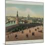 View of the Cathedral of Christ the Saviour and the Moscow Kremlin, Ca 1848-Philippe Benoist-Mounted Giclee Print