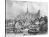 View of the Cathedral of Notre Dame, Amiens, from Pont Dudon-Eugene Balan-Stretched Canvas