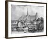 View of the Cathedral of Notre Dame, Amiens, from Pont Dudon-Eugene Balan-Framed Giclee Print