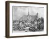 View of the Cathedral of Notre Dame, Amiens, from Pont Dudon-Eugene Balan-Framed Giclee Print