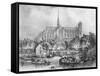 View of the Cathedral of Notre Dame, Amiens, from Pont Dudon-Eugene Balan-Framed Stretched Canvas