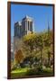 View of the Cathedrale (Cathedral) De Notre Dame from Place (Square) Rena Viviani in Autumn-Massimo Borchi-Framed Premium Photographic Print