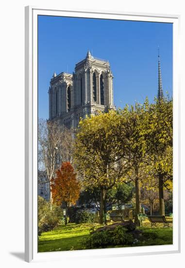 View of the Cathedrale (Cathedral) De Notre Dame from Place (Square) Rena Viviani in Autumn-Massimo Borchi-Framed Premium Photographic Print