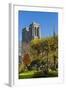 View of the Cathedrale (Cathedral) De Notre Dame from Place (Square) Rena Viviani in Autumn-Massimo Borchi-Framed Photographic Print