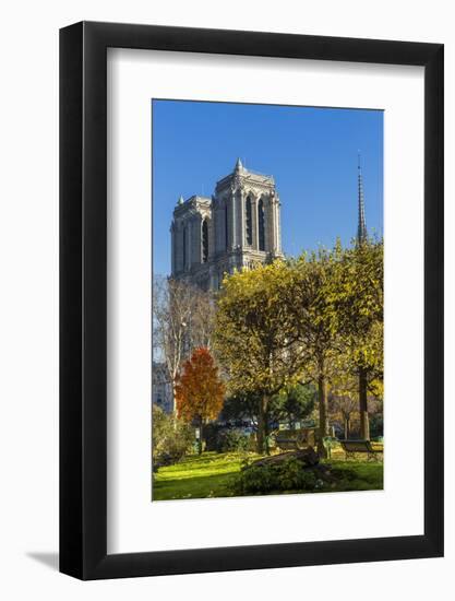 View of the Cathedrale (Cathedral) De Notre Dame from Place (Square) Rena Viviani in Autumn-Massimo Borchi-Framed Photographic Print