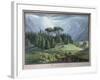 View of the Cedar Forests of Lebanon Seen from the Tripoli Road, C.1800-Louis-Francois Cassas-Framed Giclee Print