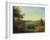 View of the Chain Bridge and Falls of the Schuylkill, Five Miles from Philadelphia-Thomas Birch-Framed Giclee Print