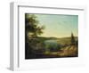 View of the Chain Bridge and Falls of the Schuylkill, Five Miles from Philadelphia-Thomas Birch-Framed Giclee Print