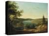 View of the Chain Bridge and Falls of the Schuylkill, Five Miles from Philadelphia-Thomas Birch-Stretched Canvas