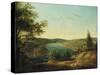 View of the Chain Bridge and Falls of the Schuylkill, Five Miles from Philadelphia-Thomas Birch-Stretched Canvas