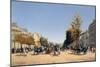 View of the Champs-Elysees from the Place de L'Etoile, 1878-Edmond Georges Grandjean-Mounted Giclee Print