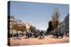 View of the Champs-Elysees from the Place De L'etoile in Paris - Grandjean, Edmond (1844-1908) - 18-Edmond Georges Grandjean-Stretched Canvas